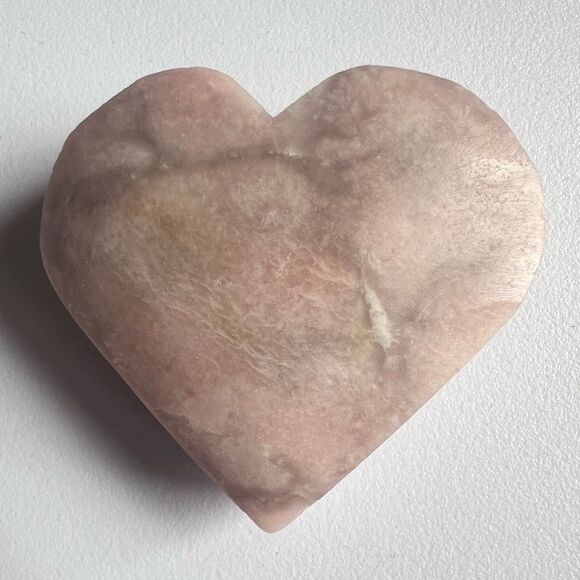 Pink Opal Heart Carving (#7) - Picture 4 of 9